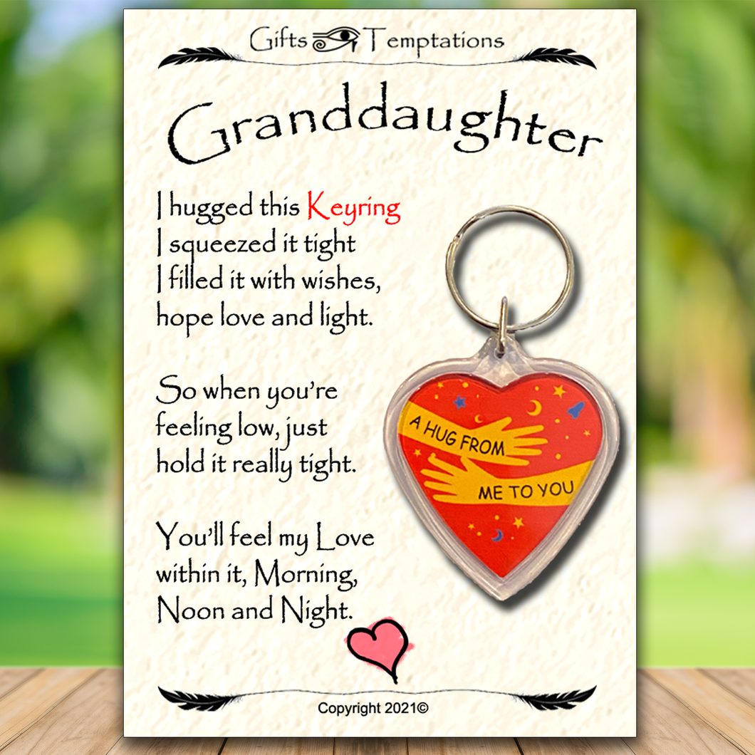 Granddaughter Gift - Hugged This Keyring