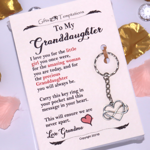 To My Granddaughter Keyring