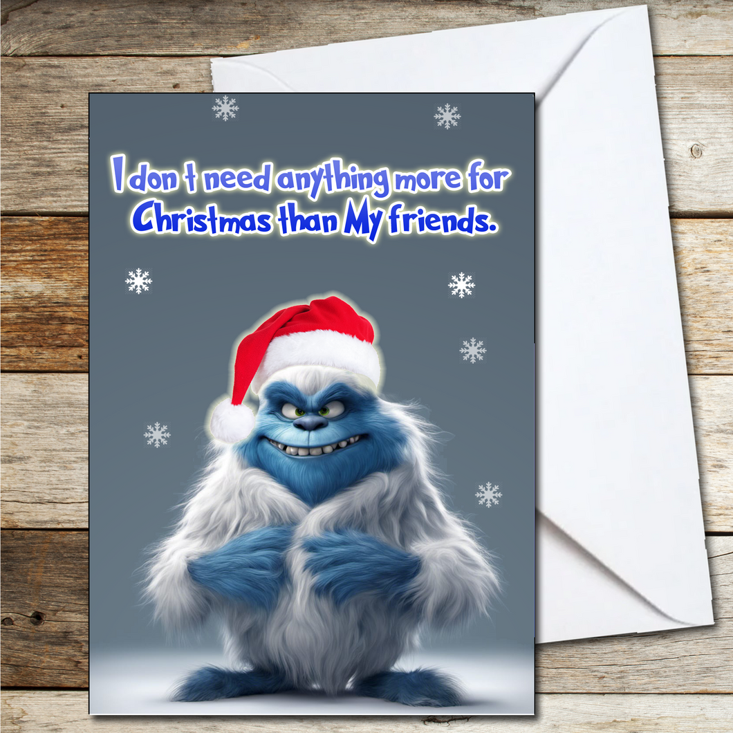 Gremlar Christmas Card for Friends about Friendship A5