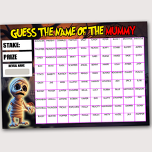 Load image into Gallery viewer, A4 Guess the name Fundraising Scratch Card Game 100 Fund Raiser