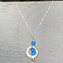 Load image into Gallery viewer, Festival Blue Swirl Bohemian Necklace