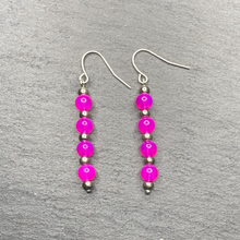 Load image into Gallery viewer, Camellia Pink Opalite Dangle Earrings