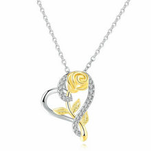 Load image into Gallery viewer, Heart With Rose Pendant Gift Valentines, Wife, Girlfriend, Birthday