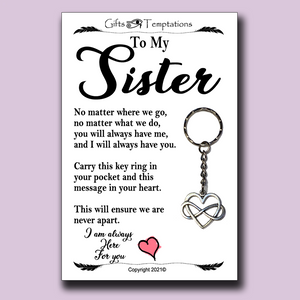 To My Sister Keyring