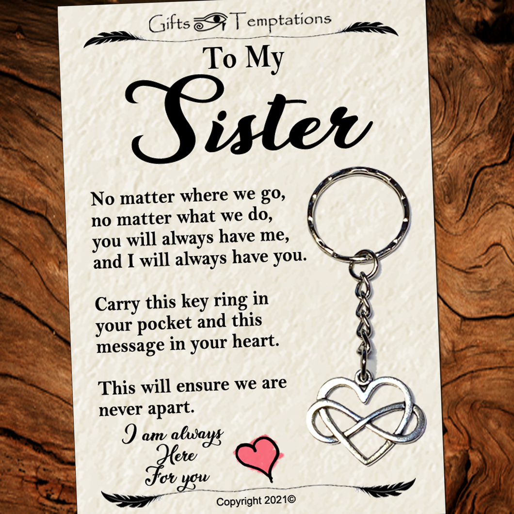 To My Sister Keyring