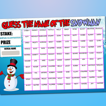 Load image into Gallery viewer, A4 Guess the name Fundraising Scratch Card Game 100 Fund Raiser