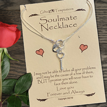 Load image into Gallery viewer, Soulmate Gift Lock and Key Necklace