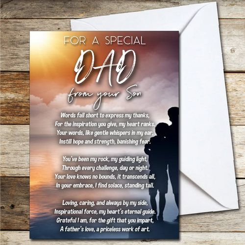 Father's Day Card A Special Dad from Daughter or Son