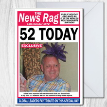 Load image into Gallery viewer, The News Rag - Custom Birthday Card