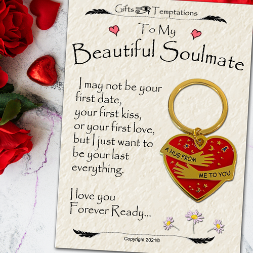 Special Soulmate Hug from Me to You Keyring