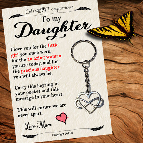 To My Daughter Keyring