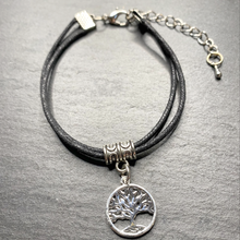 Load image into Gallery viewer, Tree of Life Waxed Cord Adjustable Bracelet For Sisters, Mothers, Daughters Gifts