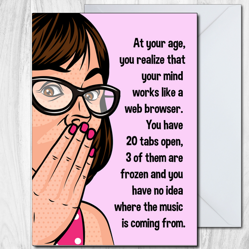 Open Birthday Cards At Your Age Family Friends Women Mum