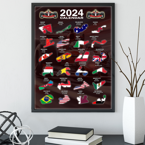 Motor Racing 2024 Calendar Ideal Gift for Formula Racing Fans