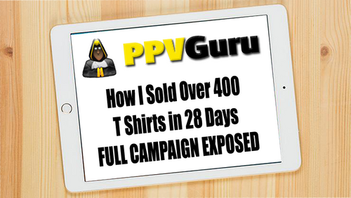 How I sold over 400 T Shirts in 28 days