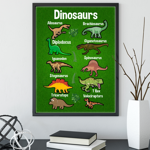 Dinosaur Collection Print for Boys or Girls Bedroom or Nursery