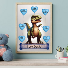 Load image into Gallery viewer, Positive Affirmation Personalised I Am Amazing T Rex Prints